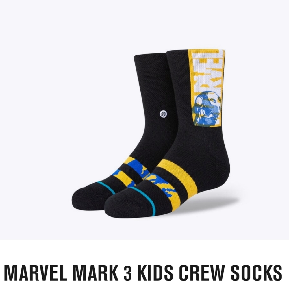 NWT Kid's Marvel Mark 3 Stance Crew Socks